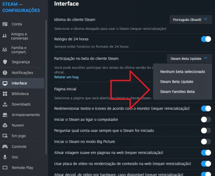Como participar do Beta Steam