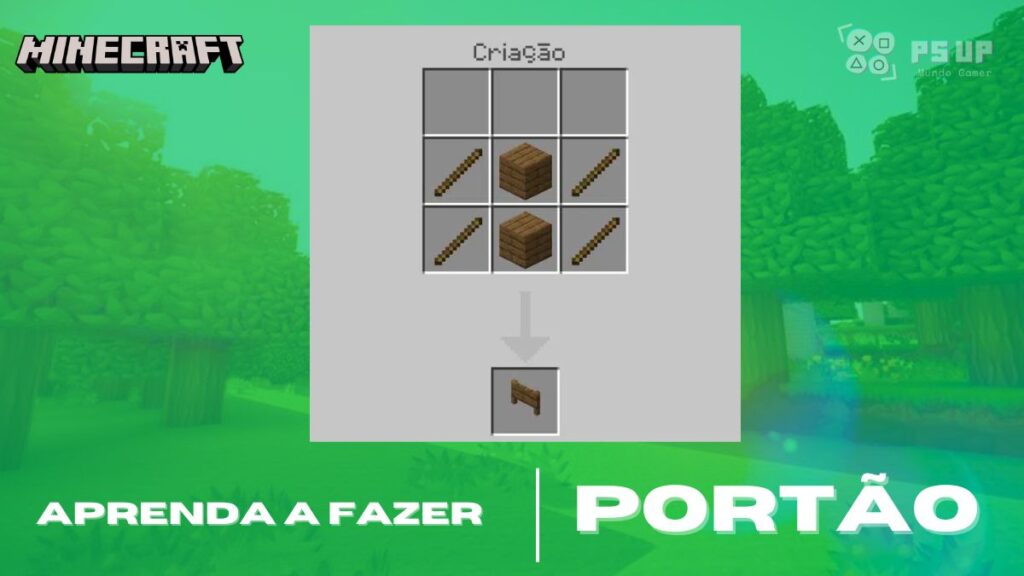Como Fazer portão de Madeira no Minecraft