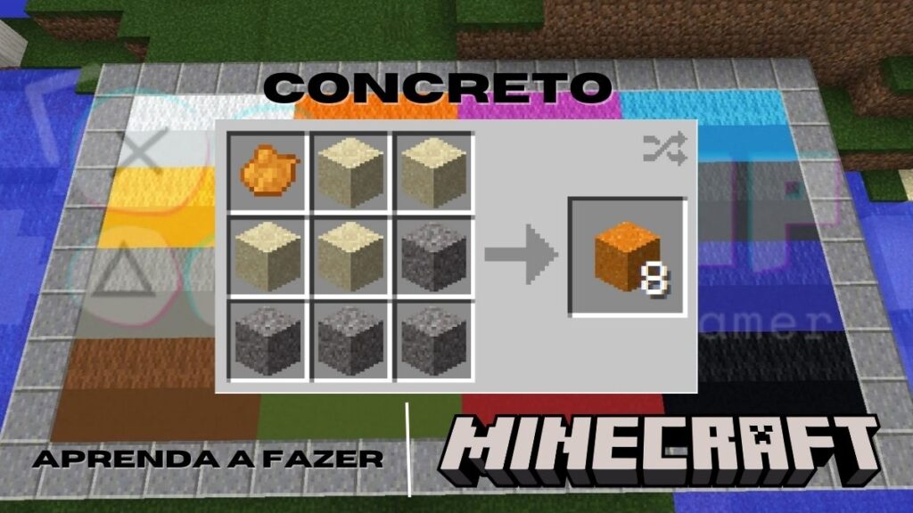 Como fazer concreto colorido no Minecraft