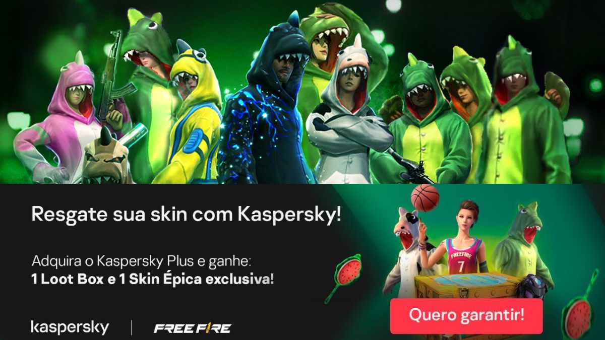 Codiguin FF Grátis Kaspersky Oferece Skins Exclusivas no Free Fire