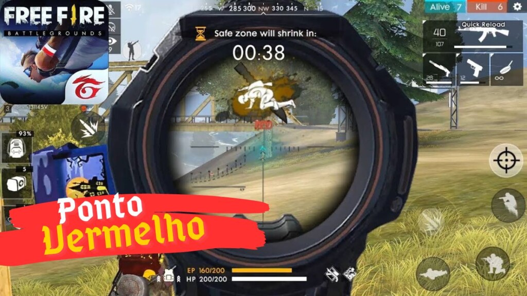 Como ativar e ajustar o ponto vermelho no Free Fire