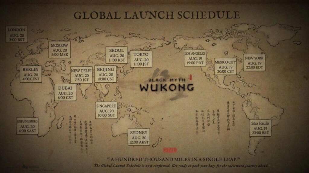 Horário do Lançamento de Black Myth: Wukong